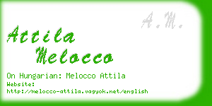 attila melocco business card